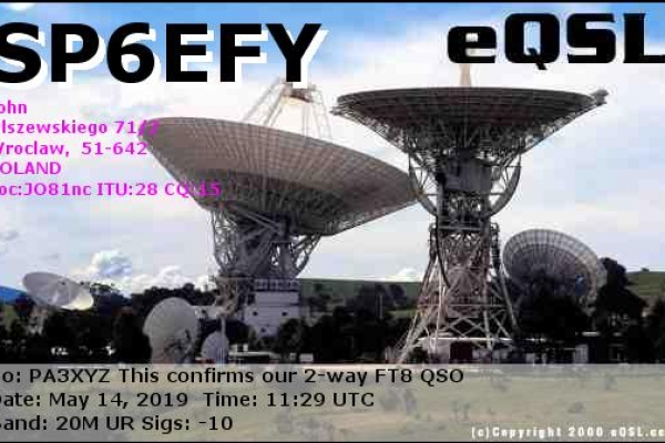 callsign-sp6efy-visitorcallsign-pa3xyz-qsodate-2019-05-14-11-29-00-0-band-20m-mode-ft8A5EAA4AB-E9C0-004F-EDED-F33B237E1F54.png